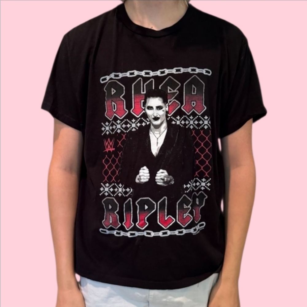 WWE 2022 Rhea Ripley Ugly Christmas Sweater T-Shirt (XL)